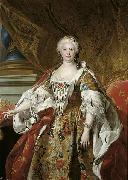 Charles Amedee Philippe Van Loo Official portrait of Queen Isabel de Farnesio France oil painting artist